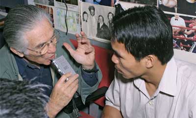 Joe Rein interviewing Manny Pacquiao